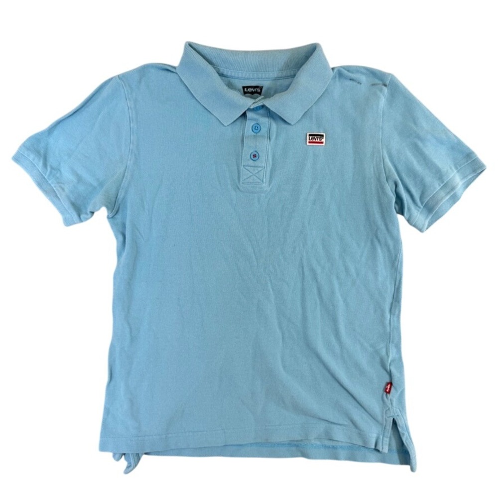 Levis Boys XL Light Blue Short Sleeve Pique Polo Shirt 13-15 Years 6528-C39